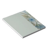 Floral Dream Pattern Abstract Blue Khaki Fractal Notitieblok (Schuin)