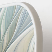 Floral Dream Pattern Abstract Blue Khaki Fractal Pickleball Paddle (Links Detail)