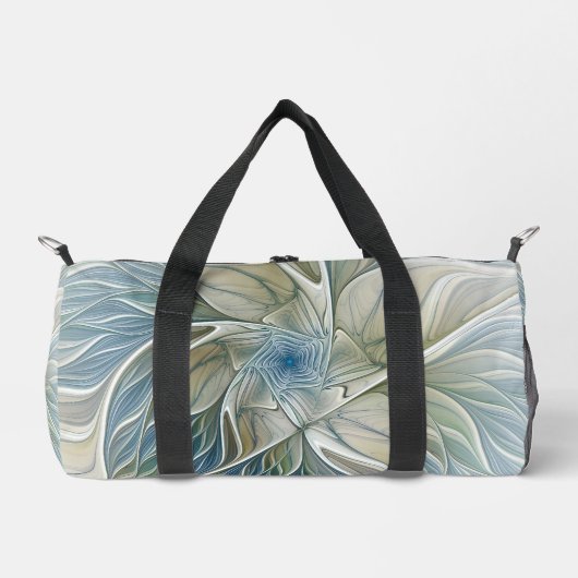 Floral Dream Pattern Abstract Blue Khaki Fractal Plunjezak (Voorkant)