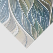 Floral Dream Pattern Abstract Blue Khaki Fractal Tissuepapier (Detail)