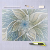 Floral Dream Pattern Abstract Blue Khaki Fractal Tissuepapier (Craft)