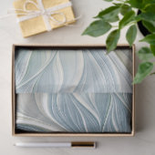 Floral Dream Pattern Abstract Blue Khaki Fractal Tissuepapier (Geschenk)