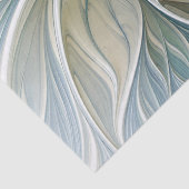 Floral Dream Pattern Abstract Blue Khaki Fractal Tissuepapier (Detail)