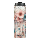 Floral Dreamcatcher met pastelveren Thermosbeker (Voorkant)