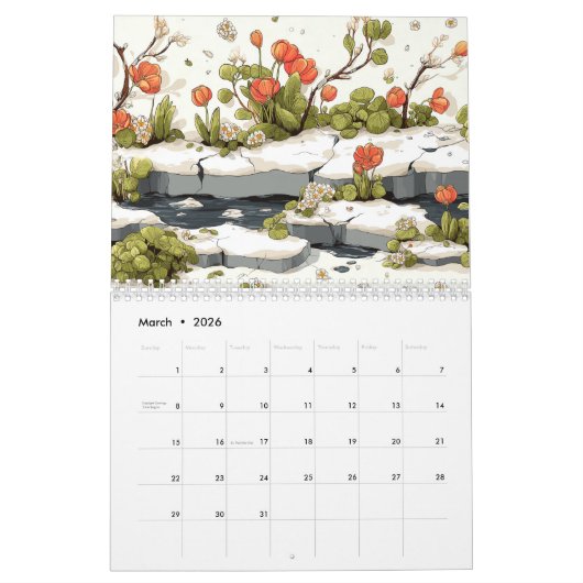 🌸📅 Floral Dreams 2026 🌿✨ Kalender (Mar 2026)
