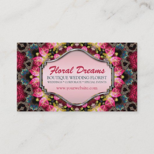 Floral Dreams Fractal Art Visitekaartje (Voorkant)