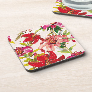 Floral Dreams No. 4 in Susiejayne Beverage Coaster Bier Onderzetter