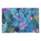 'Floral Dreams' - Tropisch bloemontwerp Kussensloop (Voorkant-Rechts)