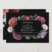 Floral Dreams Wedding Invitation Kaart (Voorkant / Achterkant)