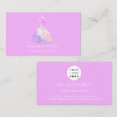 Floral Dress Logo Mode Wedding Pink Visitekaartje (Voorkant / Achterkant)