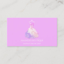 Floral Dress Logo Mode Wedding Pink Visitekaartje