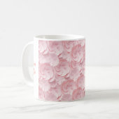Floral Drinkware Dank u Mok Zacht Roze Kleur (Voorkant links)
