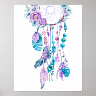 Floral Drocatcher Poster Baby Nursery Decor