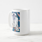 Floral Droid Koffiemok (Voorkant links)