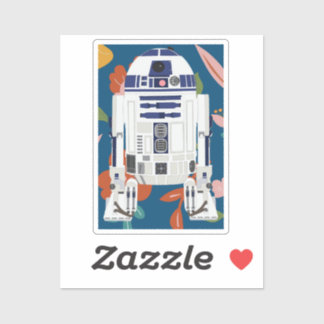 Floral Droid Sticker