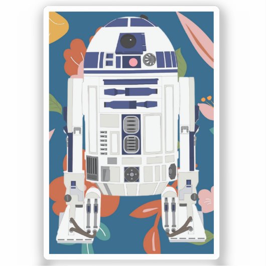 Floral Droid Sticker (Voorkant)