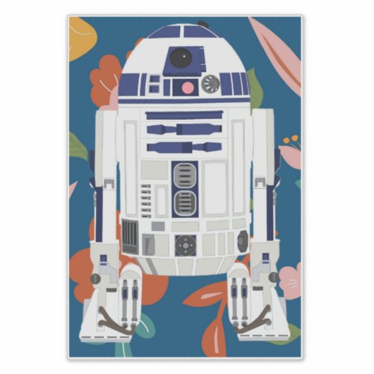 Floral Droid Sticker (Voorkant)