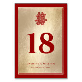 Floral Dubbel Geluk Gouden Folie Chinese Bruiloft Kaart (Voorkant)