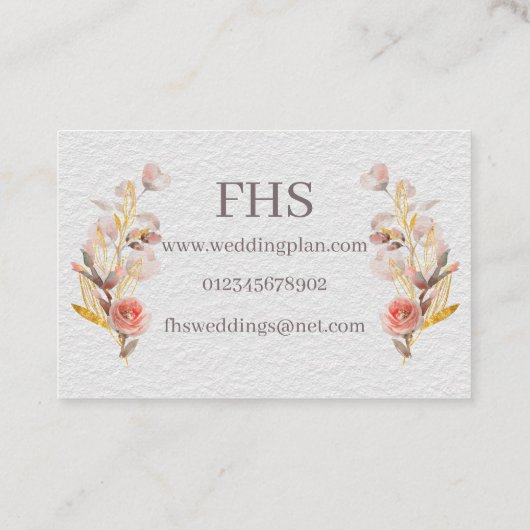 Floral - dubbelzijdig Visitekaartje (Achterkant)