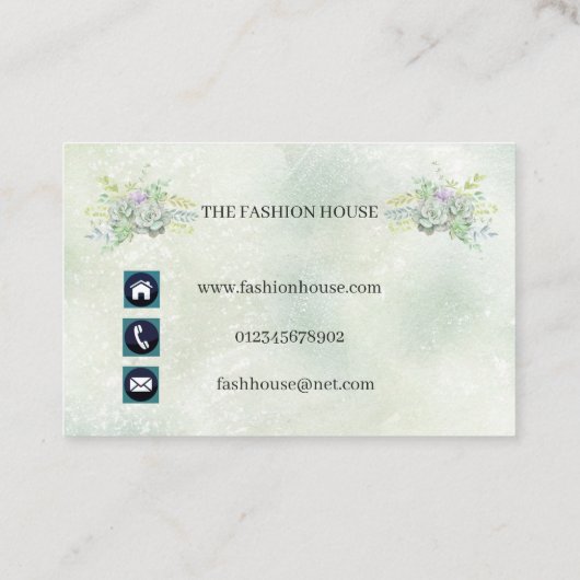 Floral - dubbelzijdige Visitekaartjes (Achterkant)