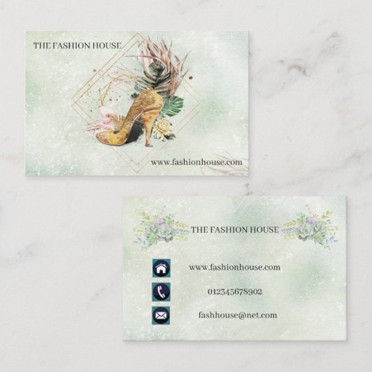 Floral - dubbelzijdige Visitekaartjes (Voorkant / Achterkant)