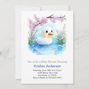 Floral Duck betoverde Wildflower Boy Baby shower Kaart