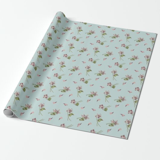 Floral Duck Cadeaupapier (Uitgerold)