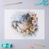 Floral Duck Waterverf Tissuepapier (Craft)