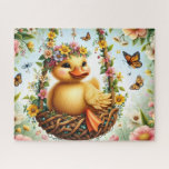 Floral Duckling Nest Swing Legpuzzel<br><div class="desc">Floral Duckling Nest Swing
Art/illustration
colorful
customizable</div>