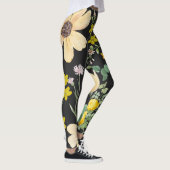 Floral Dusk Embrace: Midnight Bloom Leggings (Rechts)