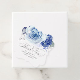 Floral Dusty Blue Boho Wedding Thank You Bedankjes Labels