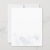Floral Dusty Blue Budget Wedding Uitnodiging (Achterkant)