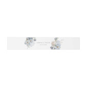 Floral Dusty Blue Elegant Rozen Wedding Uitnodigingen Wikkel (Vlak)