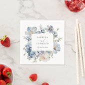 Floral Dusty Blue Elegant Wedding Servet (Insitu)
