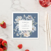 Floral Dusty Blue Elegant Wedding Servet (Insitu)