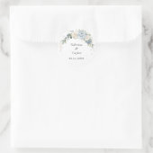 Floral Dusty Blue en White Envelope Seal Sticker (Tas)