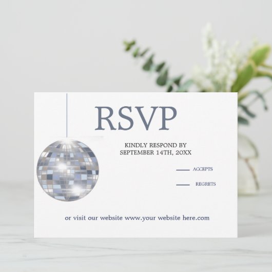 Floral Dusty Blue Eucalyptus Elegant Wedding Save The Date (Staand voorkant)