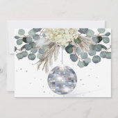 Floral Dusty Blue Eucalyptus Elegant Wedding Save The Date (Achterkant)