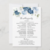 Floral Dusty Blue Eucalyptus Wedding Programme (Achterkant)