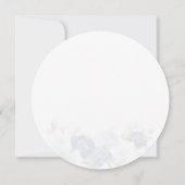 Floral Dusty Blue Flowers Waterverf Vrijgezellenfe Kaart (Achterkant)