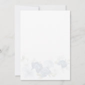 Floral Dusty Blue Greenery Botanical Wedding Kaart (Achterkant)