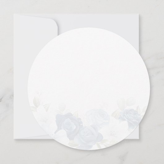 Floral Dusty Blue Greenery Script Vrijgezellenfees Kaart (Achterkant)