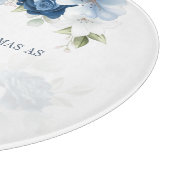 Floral Dusty Blue Grootouders 1 Kerstmis Snijplank (Hoek)