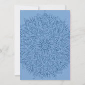 Floral Dusty Blue Half Saree Indische meisje cerem Kaart (Achterkant)