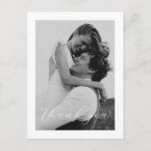 Floral Dusty Blue Hydrangea bruiloft dank u Briefkaart (Voorkant)