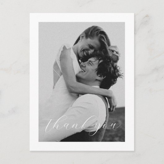 Floral Dusty Blue Hydrangea bruiloft dank u Briefkaart (Voorkant)