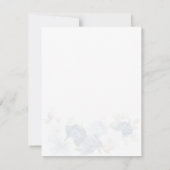 Floral Dusty Blue Modern Botanical RSVP Kaartje (Achterkant)