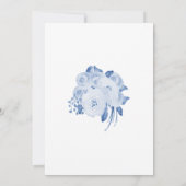 Floral Dusty Blue New Address Moving Aankondiging (Achterkant)