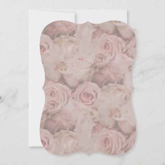 Floral Dusty Blue Rozen Gold Bridal Luncheon Kaart (Achterkant)