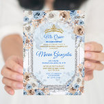 Floral Dusty Blue Spain Girl Sweet 15th Birthday Kaart<br><div class="desc">Floral Dusty Blue Spain Girl Sweet 15th Birthday</div>